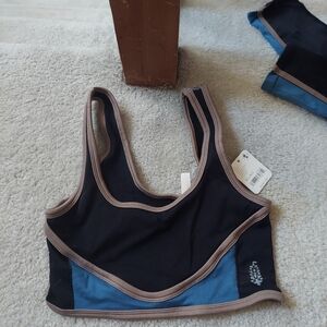 FP Movement by Free People Black and Blue Sports Bra